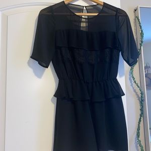 NWOT BCBGENRATION Black Lace Romper 🖤